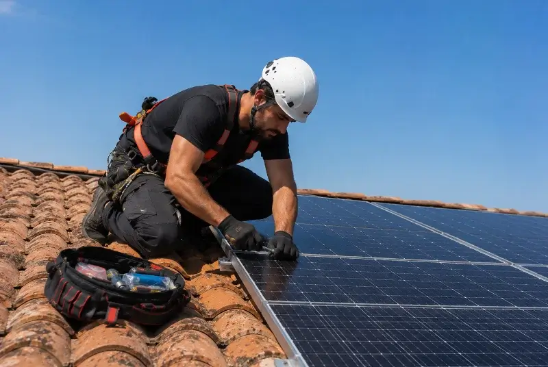Maintenance et monitoring de panneaux solaires à Damiatte