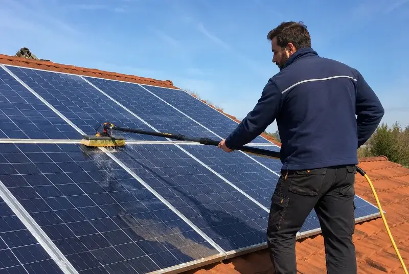 Nettoyage et entretien de panneaux solaires à Damiatte